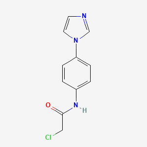 molecular formula C11H10ClN3O B2745580 2-氯-N-(4-咪唑-1-基苯基)-乙酰胺 CAS No. 878619-48-8