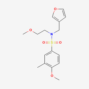 molecular formula C16H21NO5S B2745588 N-(furan-3-ylmethyl)-4-methoxy-N-(2-methoxyethyl)-3-methylbenzenesulfonamide CAS No. 1448045-70-2