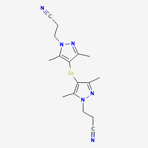 3-[4-[1-(2-Cyanoethyl)-3,5-dimethylpyrazol-4-yl]selanyl-3,5-dimethylpyrazol-1-yl]propanenitrile