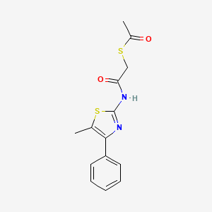 S-(2-((5-methyl-4-phenylthiazol-2-yl)amino)-2-oxoethyl) ethanethioate