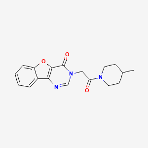 3-(2-(4-methylpiperidin-1-yl)-2-oxoethyl)benzofuro[3,2-d]pyrimidin-4(3H)-one