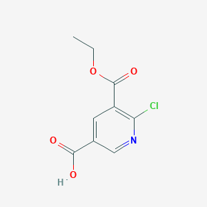 molecular formula C9H8ClNO4 B2745628 6-Chloro-5-(ethoxycarbonyl)nicotinic acid CAS No. 1491150-55-0