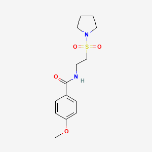 molecular formula C14H20N2O4S B2745638 4-methoxy-N-(2-pyrrolidin-1-ylsulfonylethyl)benzamide CAS No. 899739-32-3