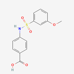 molecular formula C14H13NO5S B2745649 4-[(3-methoxyphenyl)sulfonylamino]benzoic Acid CAS No. 708295-61-8