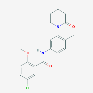 molecular formula C20H21ClN2O3 B2745651 5-chloro-2-methoxy-N-(4-methyl-3-(2-oxopiperidin-1-yl)phenyl)benzamide CAS No. 942014-11-1