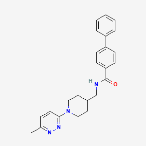 molecular formula C24H26N4O B2745656 N-((1-(6-methylpyridazin-3-yl)piperidin-4-yl)methyl)-[1,1'-biphenyl]-4-carboxamide CAS No. 1797574-43-6