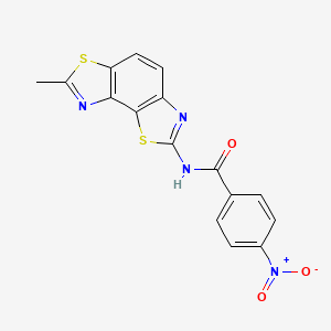 molecular formula C16H10N4O3S2 B2745663 N-(7-methyl-[1,3]thiazolo[5,4-e][1,3]benzothiazol-2-yl)-4-nitrobenzamide CAS No. 394227-48-6