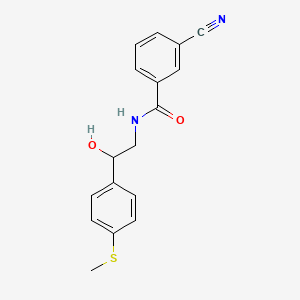molecular formula C17H16N2O2S B2745670 3-氰基-N-(2-羟基-2-(4-(甲硫基)苯基)乙基)苯甲酰胺 CAS No. 1448035-11-7