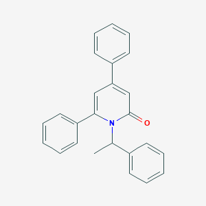 molecular formula C25H21NO B2745676 4,6-Diphenyl-1-(1-phenylethyl)pyridin-2-one CAS No. 76435-87-5