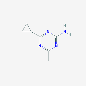 molecular formula C7H10N4 B2745677 4-Cyclopropyl-6-methyl-1,3,5-triazin-2-amine CAS No. 1311316-68-3
