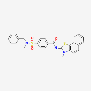 molecular formula C27H23N3O3S2 B2745683 4-[benzyl(methyl)sulfamoyl]-N-(3-methylbenzo[g][1,3]benzothiazol-2-ylidene)benzamide CAS No. 683768-03-8