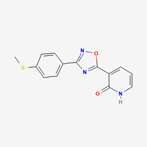 molecular formula C14H11N3O2S B2745690 3-(3-(4-(methylthio)phenyl)-1,2,4-oxadiazol-5-yl)pyridin-2(1H)-one CAS No. 950277-23-3