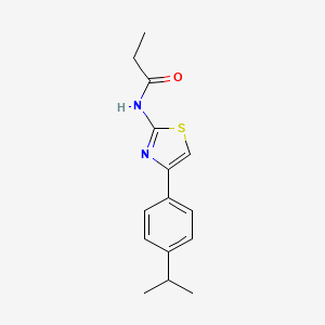 molecular formula C15H18N2OS B2745703 N-(4-(4-异丙基苯基)噻唑-2-基)丙酰胺 CAS No. 313403-42-8