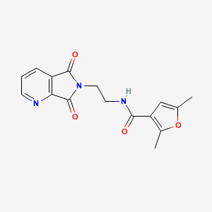 molecular formula C16H15N3O4 B2745757 N-(2-(5,7-dioxo-5H-pyrrolo[3,4-b]pyridin-6(7H)-yl)ethyl)-2,5-dimethylfuran-3-carboxamide CAS No. 2034462-56-9