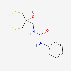 1-[(6-Hydroxy-1,4-dithiepan-6-yl)methyl]-3-phenylurea