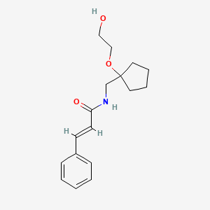 molecular formula C17H23NO3 B2745819 N-((1-(2-hydroxyethoxy)cyclopentyl)methyl)cinnamamide CAS No. 2321332-99-2