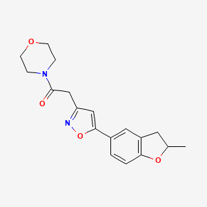 2-(5-(2-Methyl-2,3-dihydrobenzofuran-5-yl)isoxazol-3-yl)-1-morpholinoethanone