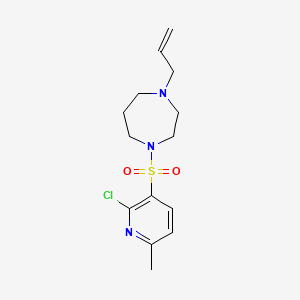 molecular formula C14H20ClN3O2S B2745837 1-(2-Chloro-6-methylpyridin-3-yl)sulfonyl-4-prop-2-enyl-1,4-diazepane CAS No. 2249003-58-3