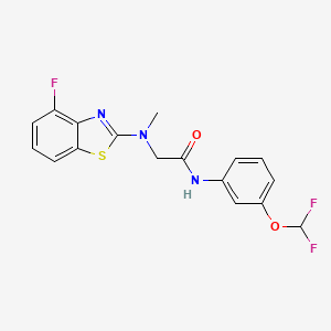 molecular formula C17H14F3N3O2S B2745839 N-(3-(difluoromethoxy)phenyl)-2-((4-fluorobenzo[d]thiazol-2-yl)(methyl)amino)acetamide CAS No. 1351651-85-8