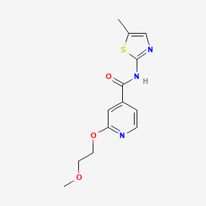 molecular formula C13H15N3O3S B2745852 2-(2-methoxyethoxy)-N-(5-methylthiazol-2-yl)isonicotinamide CAS No. 2034390-00-4