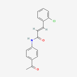 molecular formula C17H14ClNO2 B2745856 (2E)-N-(4-acetylphenyl)-3-(2-chlorophenyl)prop-2-enamide CAS No. 300825-50-7