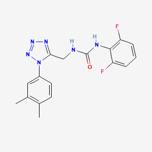 molecular formula C17H16F2N6O B2745869 1-(2,6-difluorophenyl)-3-((1-(3,4-dimethylphenyl)-1H-tetrazol-5-yl)methyl)urea CAS No. 941875-42-9