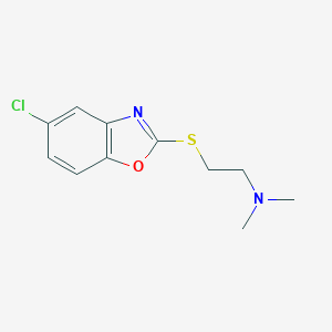 molecular formula C11H13ClN2OS B274588 2-[(5-chloro-1,3-benzoxazol-2-yl)sulfanyl]-N,N-dimethylethanamine 