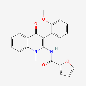 molecular formula C22H18N2O4 B2745884 N-[3-(2-methoxyphenyl)-1-methyl-4-oxo-1,4-dihydroquinolin-2-yl]furan-2-carboxamide CAS No. 883964-09-8