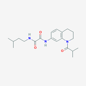 molecular formula C20H29N3O3 B2745885 N1-(1-异丁酰-1,2,3,4-四氢喹啉-7-基)-N2-异戊氧草酰胺 CAS No. 941893-81-8