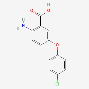 molecular formula C13H10ClNO3 B2745889 2-Amino-5-(4-chlorophenoxy)benzoic acid CAS No. 117297-52-6