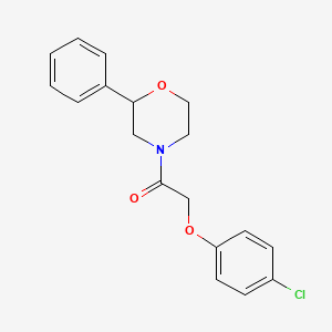 molecular formula C18H18ClNO3 B2745890 2-(4-Chlorophenoxy)-1-(2-phenylmorpholino)ethanone CAS No. 946383-37-5