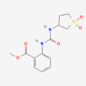 molecular formula C13H16N2O5S B2745894 Methyl 2-{[(1,1-dioxidotetrahydrothiophen-3-yl)carbamoyl]amino}benzoate CAS No. 1352496-97-9
