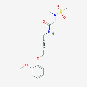 molecular formula C15H20N2O5S B2745896 N-(4-(2-methoxyphenoxy)but-2-yn-1-yl)-2-(N-methylmethylsulfonamido)acetamide CAS No. 1428359-57-2