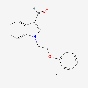 molecular formula C19H19NO2 B2745916 2-methyl-1-[2-(2-methylphenoxy)ethyl]-1H-indole-3-carbaldehyde CAS No. 640254-35-9