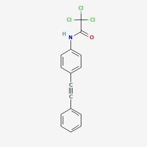 molecular formula C16H10Cl3NO B2745918 2,2,2-trichloro-N-[4-(2-phenylethynyl)phenyl]acetamide CAS No. 439097-38-8