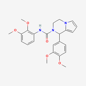molecular formula C24H27N3O5 B2745924 N-(2,3-dimethoxyphenyl)-1-(3,4-dimethoxyphenyl)-3,4-dihydropyrrolo[1,2-a]pyrazine-2(1H)-carboxamide CAS No. 899750-67-5