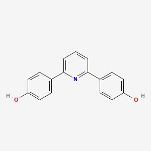 molecular formula C17H13NO2 B2745929 4-[6-(4-Hydroxyphenyl)pyridin-2-yl]phenol CAS No. 171820-16-9