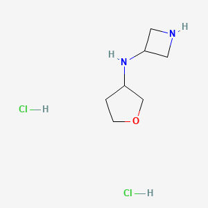 molecular formula C7H16Cl2N2O B2745933 N-(氧杂环戊烷-3-基)吖氮-3-胺二盐酸盐 CAS No. 2137851-79-5