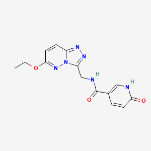 molecular formula C14H14N6O3 B2745934 N-((6-ethoxy-[1,2,4]triazolo[4,3-b]pyridazin-3-yl)methyl)-6-oxo-1,6-dihydropyridine-3-carboxamide CAS No. 2034354-72-6