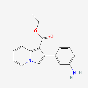 molecular formula C17H16N2O2 B2745943 乙酸2-(3-氨基苯基)-1-吲哚啉甲酸酯 CAS No. 478064-54-9