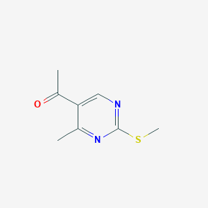 molecular formula C8H10N2OS B2745946 1-(4-Methyl-2-(methylthio)pyrimidin-5-yl)ethanone CAS No. 66373-26-0