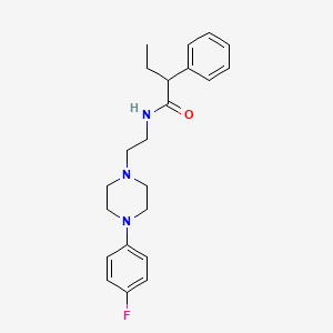 molecular formula C22H28FN3O B2745947 N-(2-(4-(4-fluorophenyl)piperazin-1-yl)ethyl)-2-phenylbutanamide CAS No. 1210643-92-7
