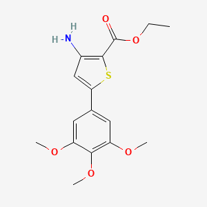 molecular formula C16H19NO5S B2745948 Ethyl 3-amino-5-(3,4,5-trimethoxyphenyl)thiophene-2-carboxylate CAS No. 870693-17-7