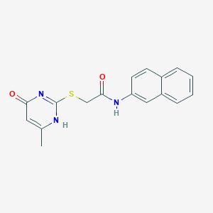 2-[(6-methyl-4-oxo-1H-pyrimidin-2-yl)sulfanyl]-N-naphthalen-2-ylacetamide