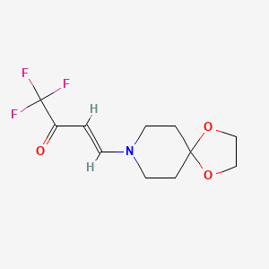 molecular formula C11H14F3NO3 B2745952 (E)-4-(1,4-dioxa-8-azaspiro[4.5]dec-8-yl)-1,1,1-trifluoro-3-buten-2-one CAS No. 478260-34-3