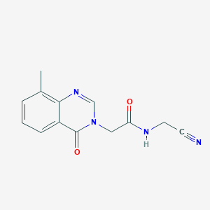 molecular formula C13H12N4O2 B2745954 N-(cyanomethyl)-2-(8-methyl-4-oxo-3,4-dihydroquinazolin-3-yl)acetamide CAS No. 1252134-73-8