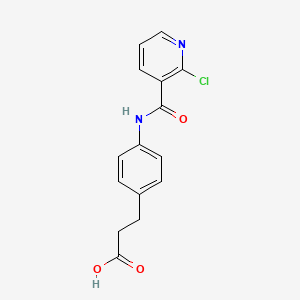 molecular formula C15H13ClN2O3 B2745958 3-[4-(2-Chloropyridine-3-amido)phenyl]propanoic acid CAS No. 1571720-98-3