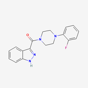 molecular formula C18H17FN4O B2745968 3-[4-(2-氟苯基)哌嗪-1-甲酰]-1H-吲唑 CAS No. 879733-59-2