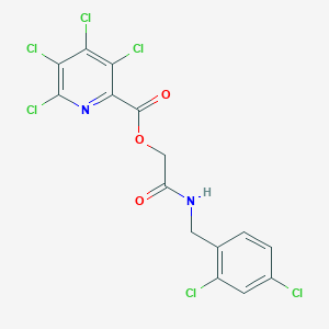 molecular formula C15H8Cl6N2O3 B2745971 [2-[(2,4-Dichlorophenyl)methylamino]-2-oxoethyl] 3,4,5,6-tetrachloropyridine-2-carboxylate CAS No. 848659-86-9