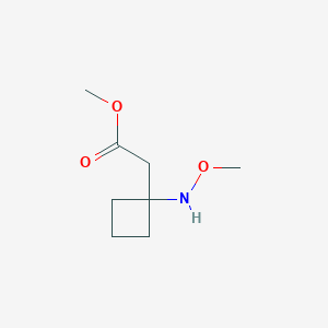 molecular formula C8H15NO3 B2745974 甲基 2-[1-(甲氧基氨基)环丁基]乙酸酯 CAS No. 2193068-00-5